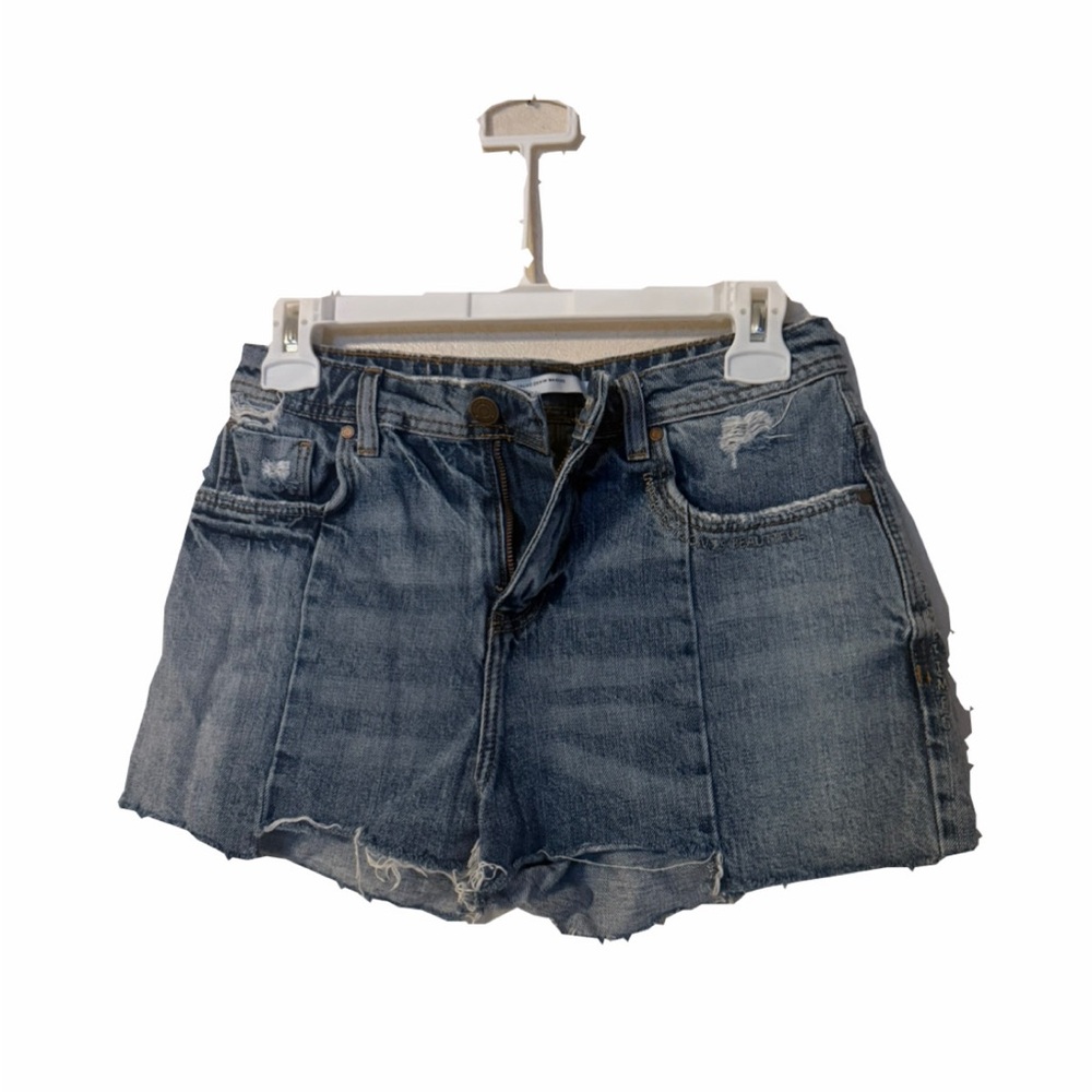 Zara Distressed Blue Jean Shorts